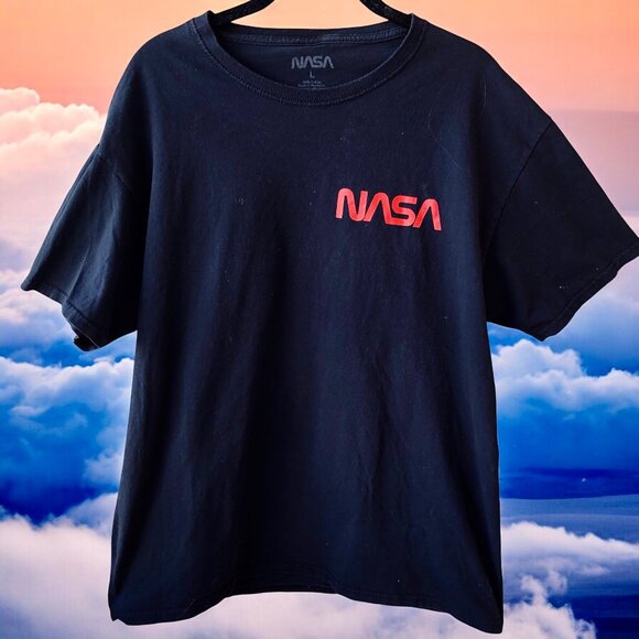 NASA National Aeronautics and Space Admin Black T-Shirt Double Sided - Picture 2 of 14